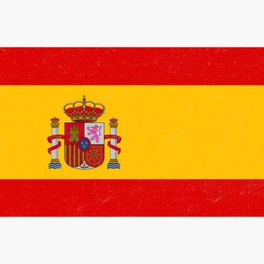 La bandera de España, en este contexto,  representa la opción de idioma castellano en la web.